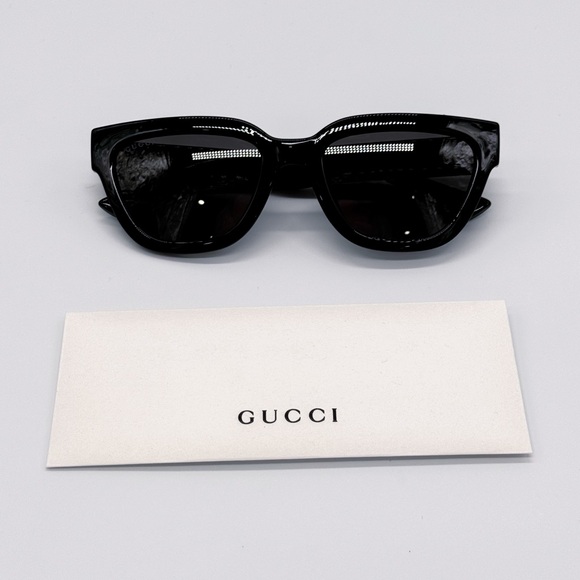 NEW GUCCI GG1578S 001 CAT EYE BLACK GREY WOMEN SUNGLASSES GUCCI - Picture 11 of 12